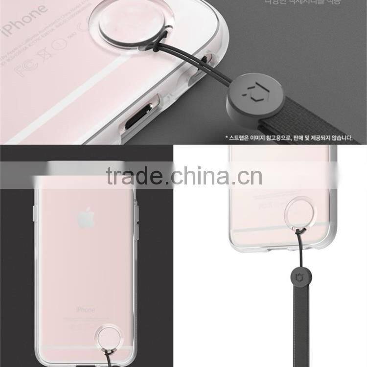 Wholesale cheap TPU material round metal cellphone case cover with lanyard for Iface brand for apple iphone 6 /6s