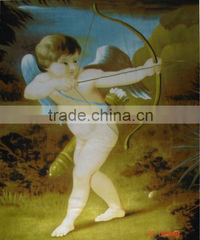 lovely angels design printed fleece throw