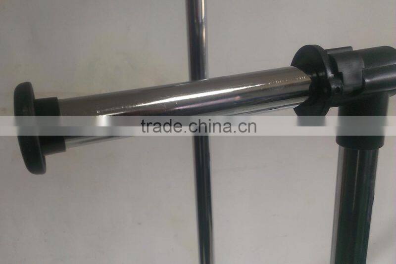 Customized stackable double pole iron cloth display rack for store