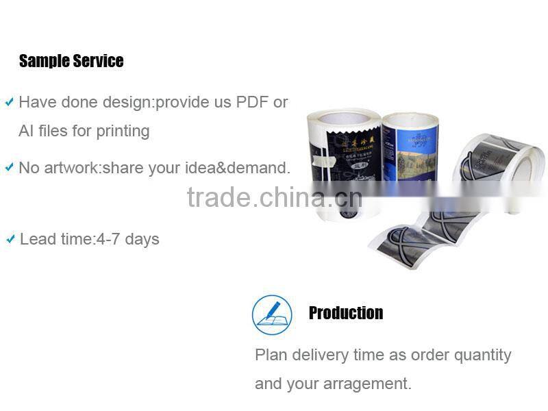 White Self Adhesive Custom Wine Bottle Label Printing Printer