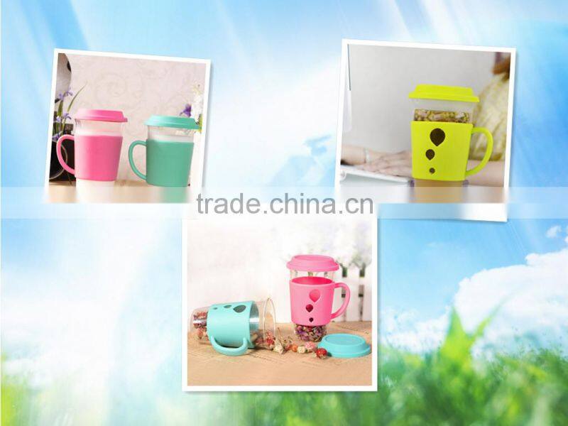 Free samples!clear drinking unbreakable glass cup glass cup with harnesses,glass cup