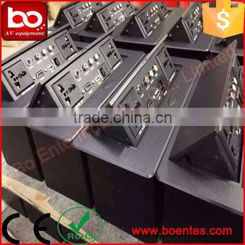 Customized Pop Up Desktop Socket with Audio Video for Indonesian Market