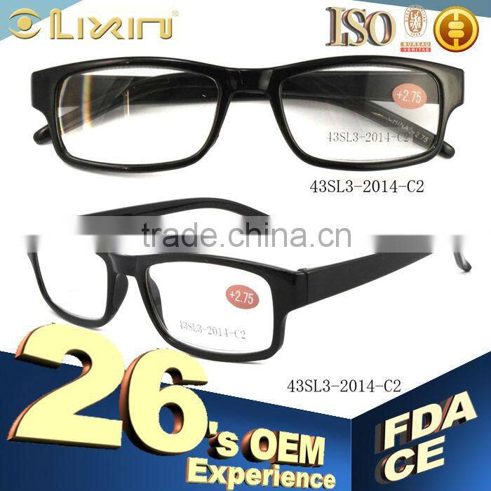 New Hot Selling Classic Cheap High Quantity Plastic Reading Glasses 43SL3-2014