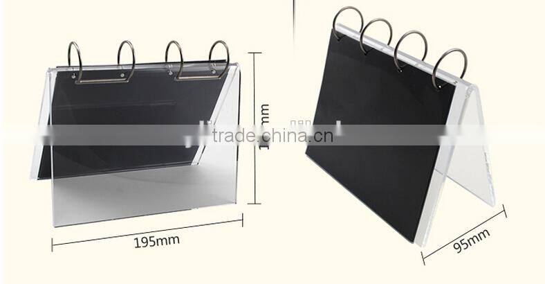 v shape flip acrylic desk calendar