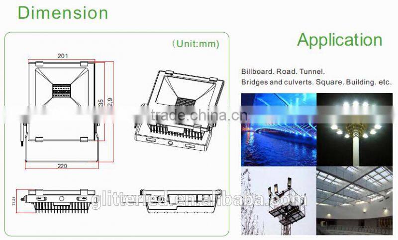 New design hot 50w outdoor 110 volt garden led flood light CRI>80 PF>0.95 with CB GS SAA C-Tick