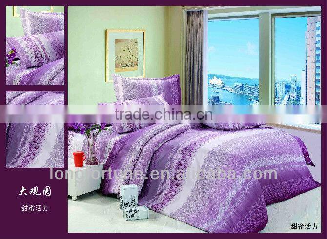 luxury reactive printed four pieces bedding set
