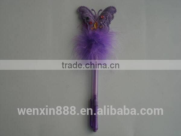 promotional butterfly shaped quill feather pen