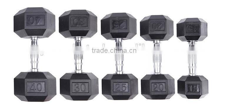 Hex Rubber Dumbbell