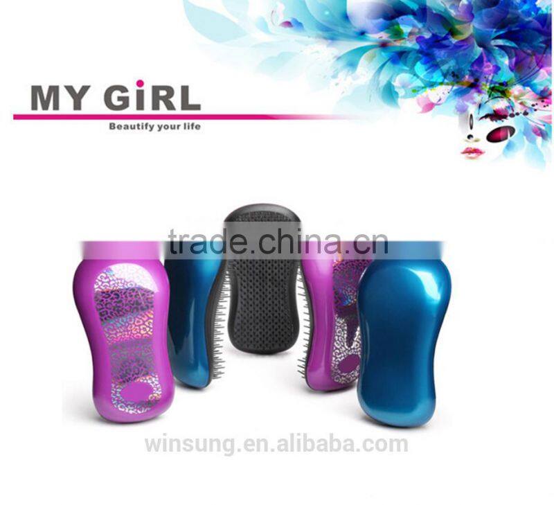 mY GIRL New design teezer high quality Hand plastic no tangle hair brush