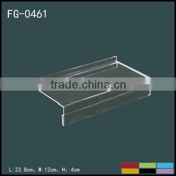 Clear acrylic counter shoe store display racks