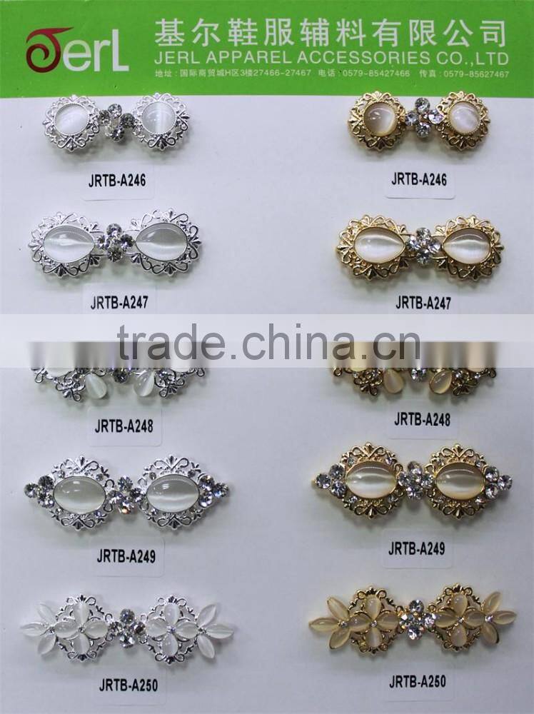 High Quality Copper Metal Pair Rhinestone Buckle For Wedding Invitation