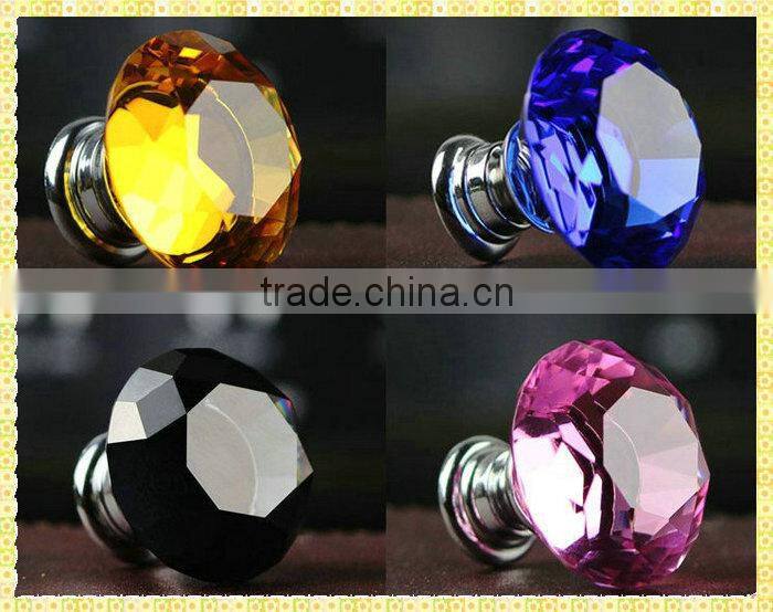 Cheap Crystal Glass Handware Door Knobs For Cabinet Handles