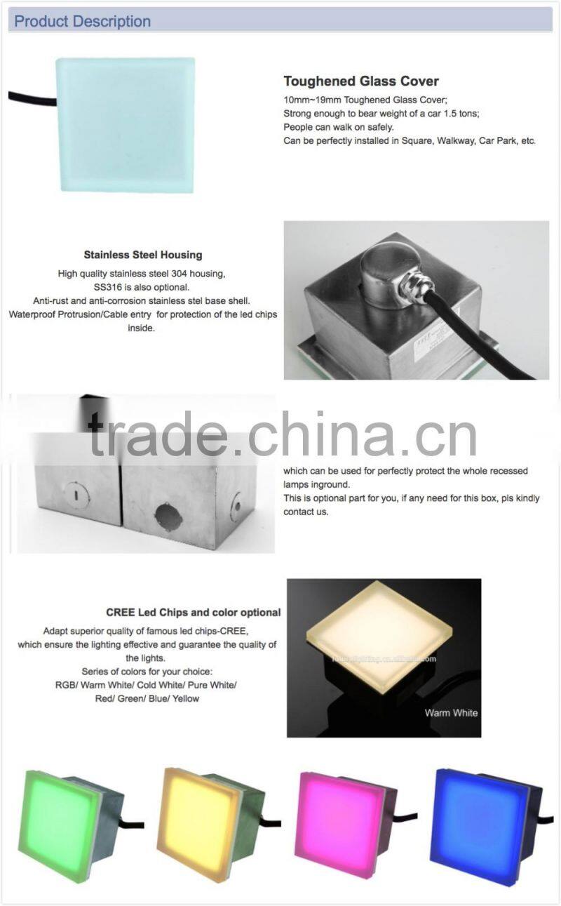 CE RoHS waterproof ip67 outdoor garden light led light tile