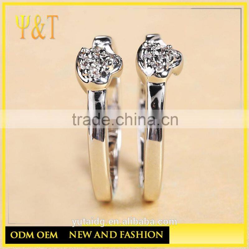 Jingli Jewelry Fancy Crystal Couple Ring (YJ-442)