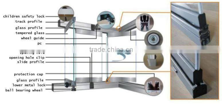 Designer new products strong aluminum glass curtain wall