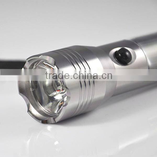 Aluminum alloy solar Power USB Superbright Outdoor LED Flashlight