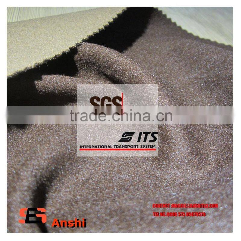 390-400gsm two tone color polyester tr brushed fabric for dress/overcoat