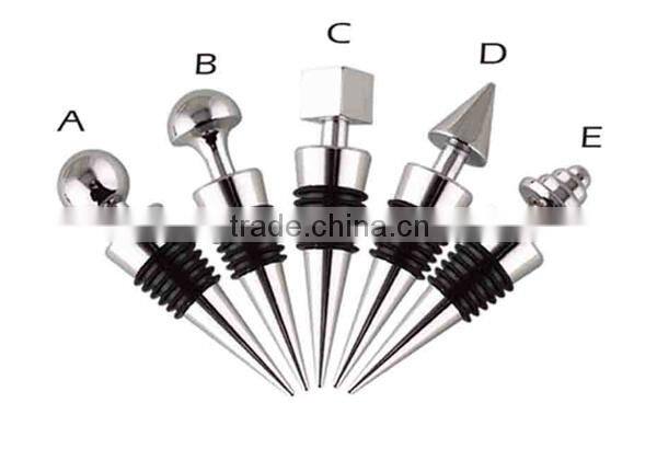 Heavy Duty Zinc Alloy Material Crystal Wine Stopper Wine Bottle Stopper