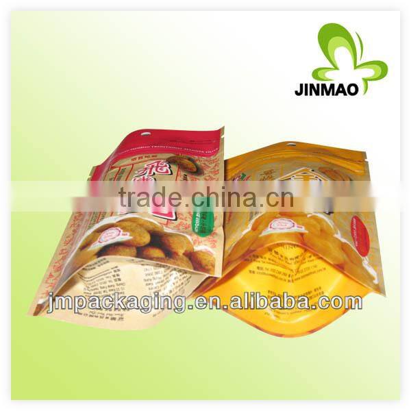 food grade laminated dry fruit stand up with zipper packaging bag
