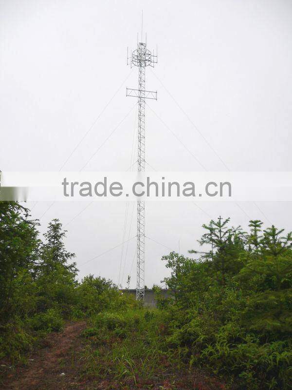 guyed wire mast steel telecommunication tower