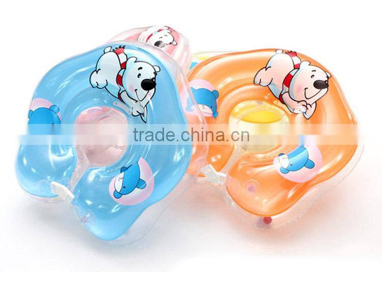 Wholesale colorful inflatable PVC baby swim ring, inflatable baby neck ring