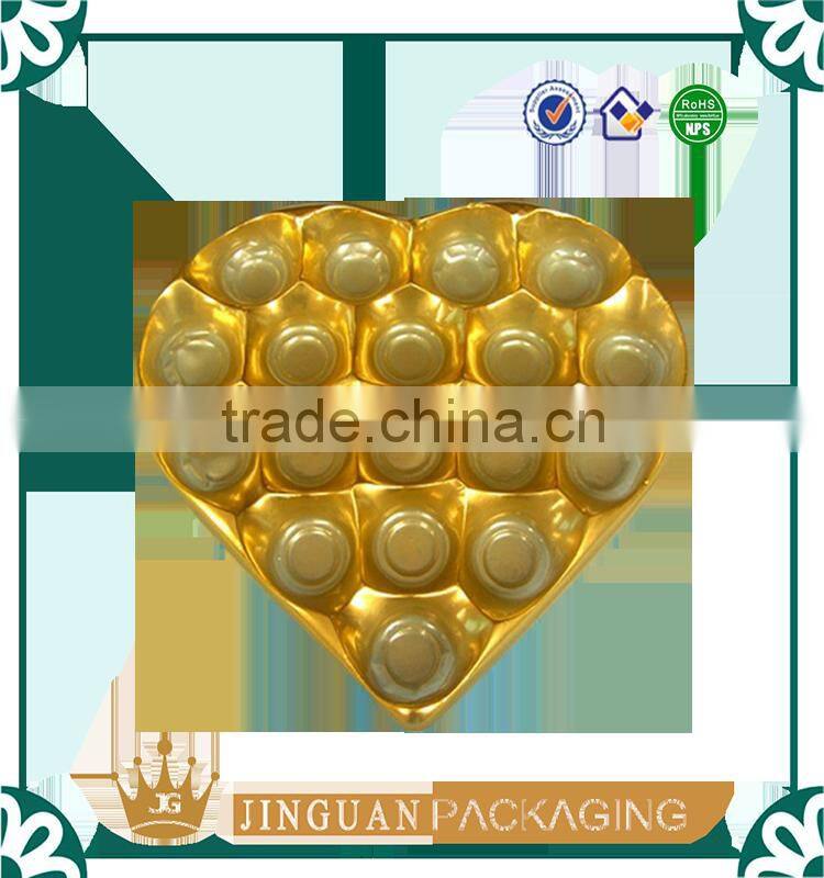 High quality golden blister tray for chocolate / cake / candy