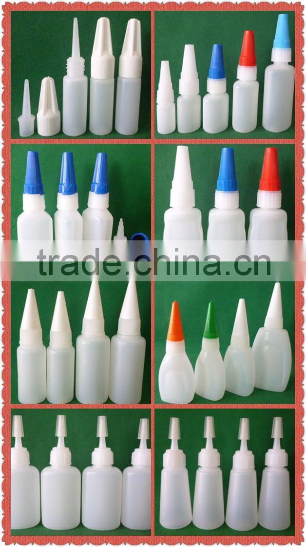 empqty 1g/2g disposable plastic HDPE fast glue bottle