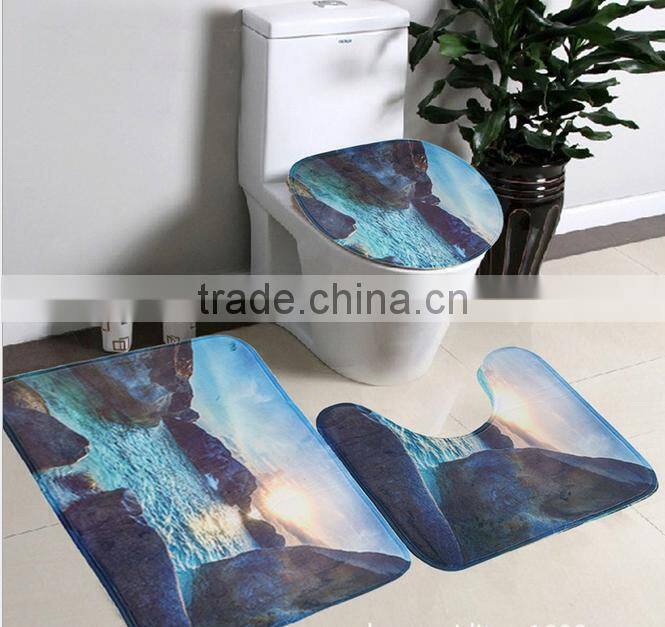 Cheap polyester microfiber absorbent bathmat bathroom rug with anti slip backing