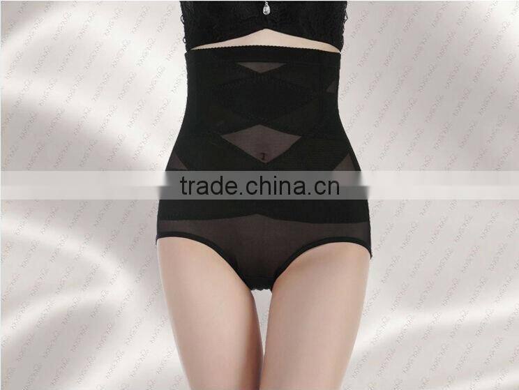 2014 New Design Women High Waist Tummy Control Body Shaper Briefs Slimming Pants Knickers Trimmer Tuck BLACK XXXL