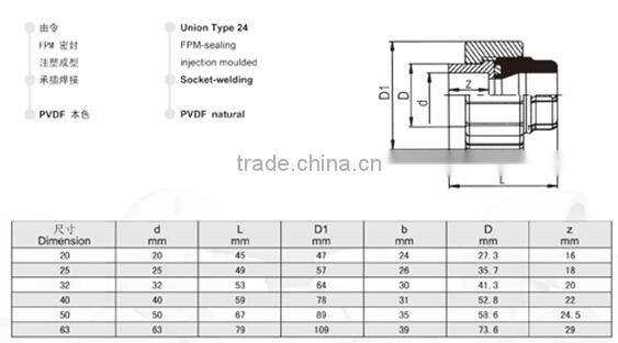 PVDF Female Thread Adaptor R-thread
