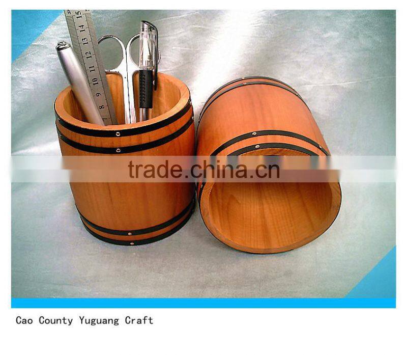 classic hot sale wooden pen storage barrel