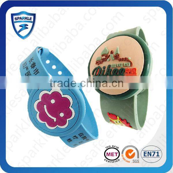 Flexible rainbow color Waterproof ABS rfid Wristband bracelet