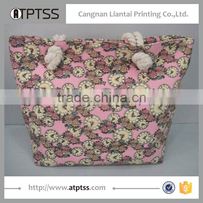 Hot sale cotton shopping popular generous fashion canvas tote bag