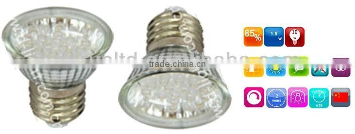 Top quality HR E27 1.5w spot light AC220-240V