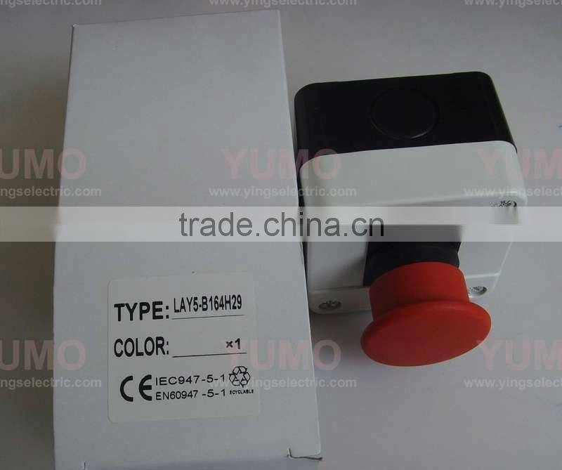 Push button switch LAY5-BA31L with lock red