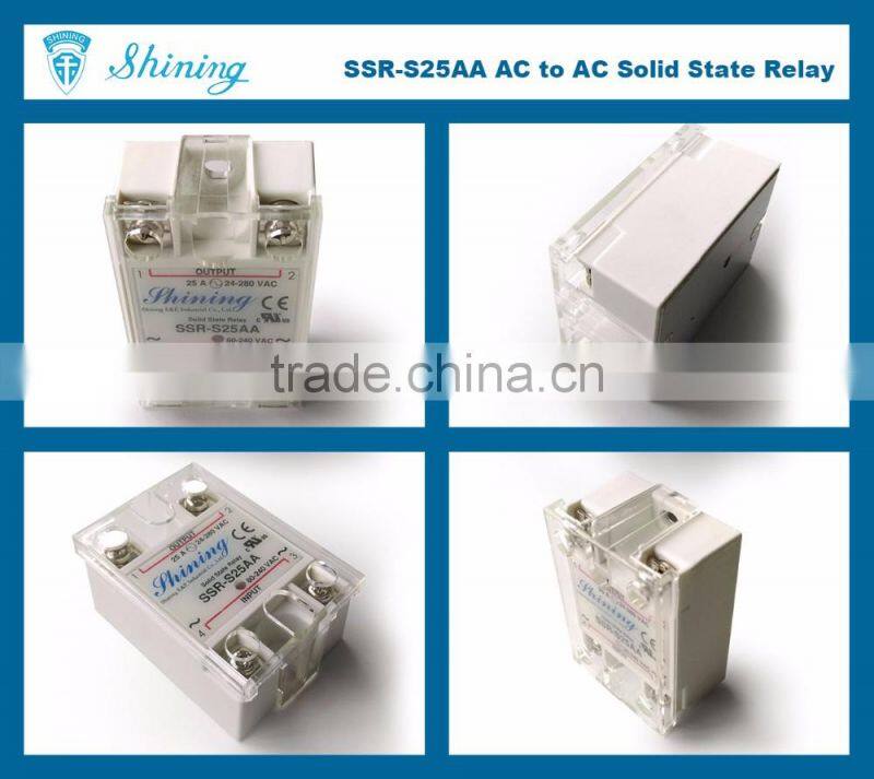 SSR-S25AA UL CE Approved AC To AC Single Phase 25A SSR