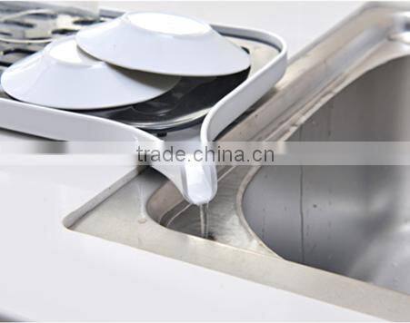 Kitchen Usage Bilayer Plastic Dish Rack For Dish Drying