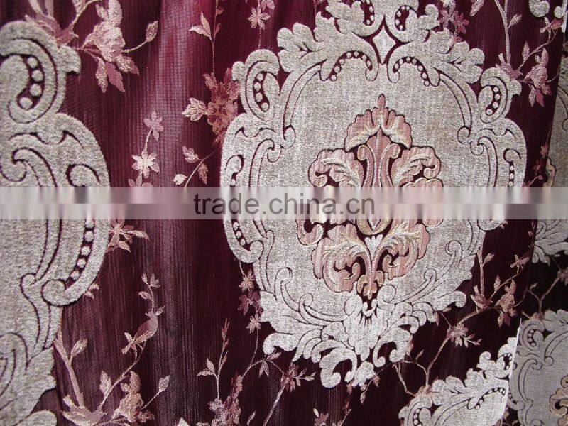 New Style Jacquard Fabric Ready Made Curtain/Decorated Living Room Curtain With European Style Valances