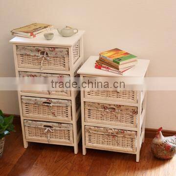 English bulk natural wicker wooden cabinet with handle