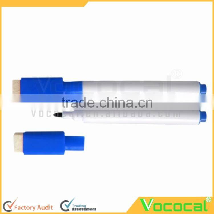10 Pcs Rewritable White Board Dry Erase Markers Pens With Eraser Cap Blue