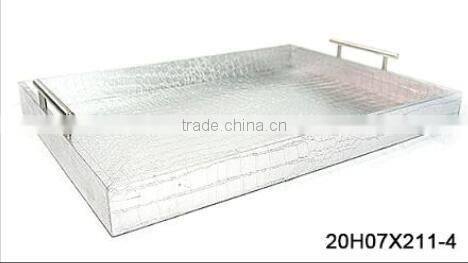 Popular Rectangular Tray with Two Metal Handles