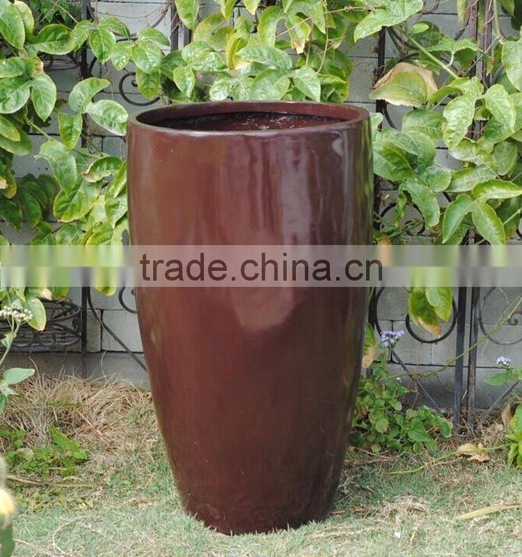 Wholesale poly resin contemporary round flower garden pots