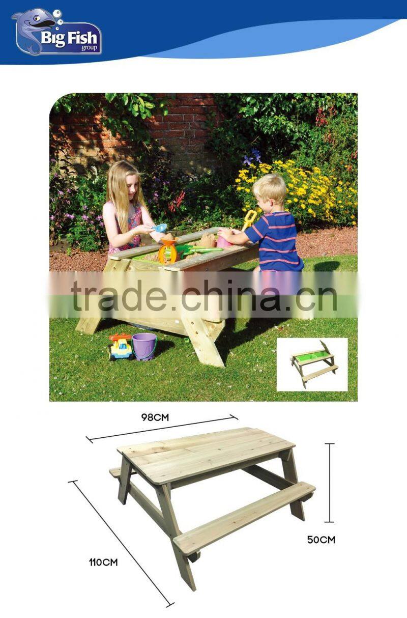 Badger Basket Covered Convertible Cedar Sandbox Canopy & 2 Bench Seats Outdoor