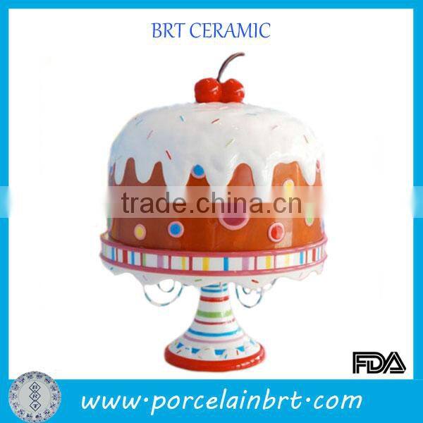 Candy color cute ceramic birthday cake stand
