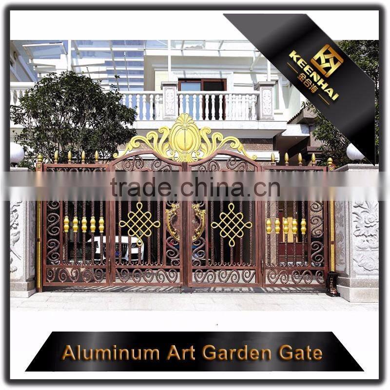 Villa Garden Decorative Powder Coated Luxury Aluminum Metal Garden Fence Gate