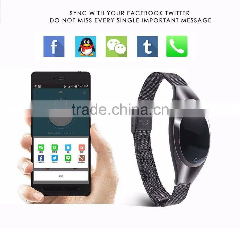 Intelligent Multifunctional Z18 Bracelet With Blood Pressure Monitor/Call Reminder/Clock Alarm, Smart Bluetooth Jewelry Bracelet