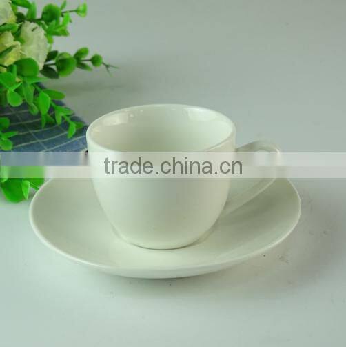 wholesale cheap price ceramic tea cup set with saucer with color box packing
