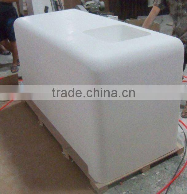 Solid surface chemical resistant laboratory bench worktops with sink