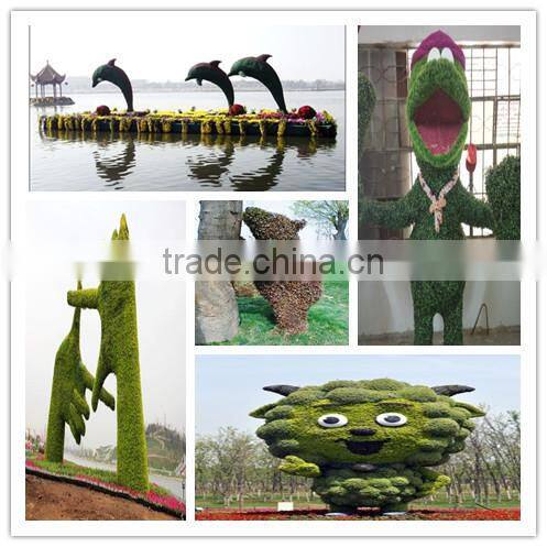 2016 New design artificial green sculpture for garden manufacturer