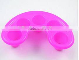 2015 Manicure tools new designed Five fingers Bubble hand plastic bowl for nail art